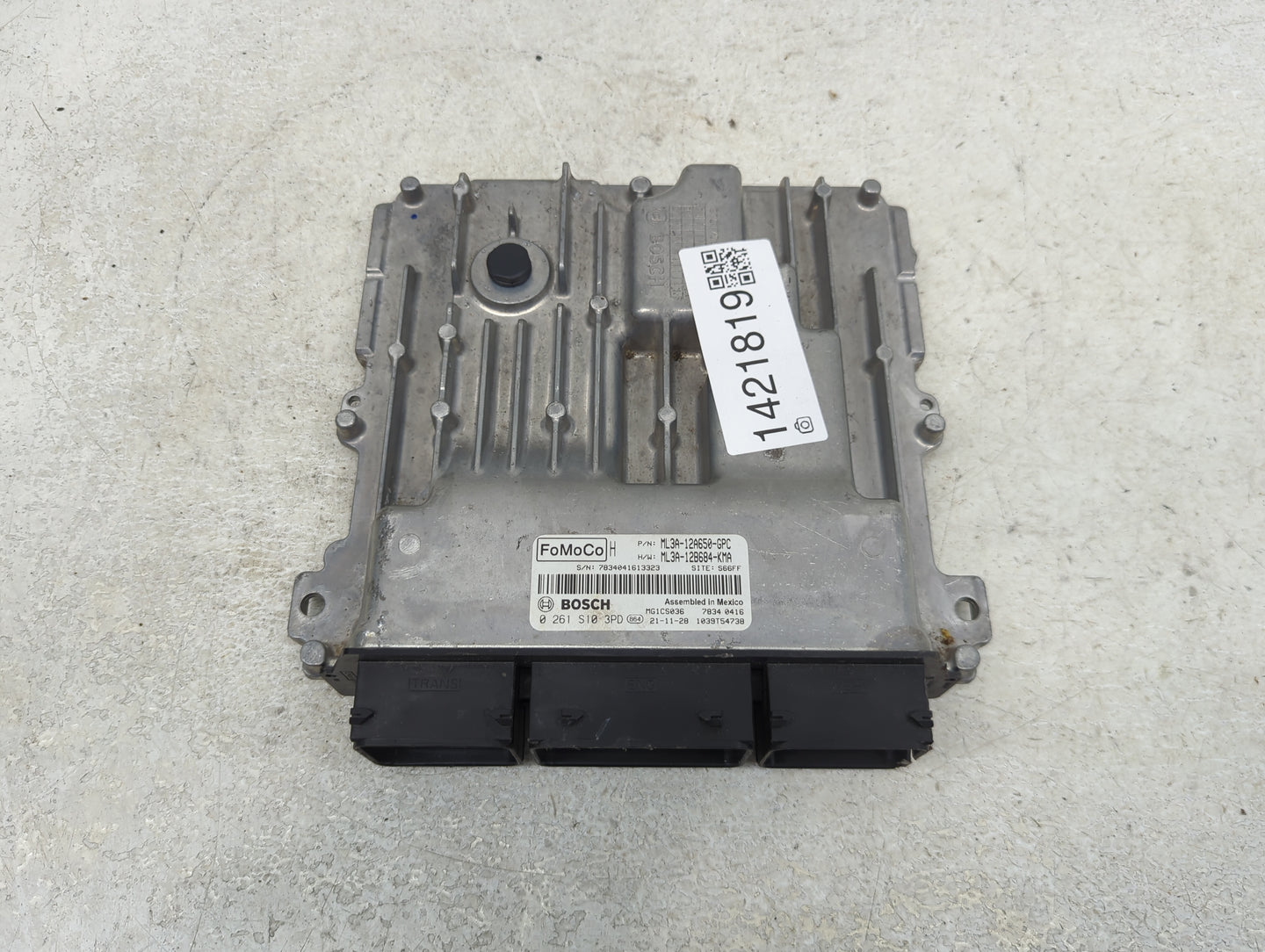 2022 Ford F150 PCM Engine Control Computer ECU ECM PCU OEM P/N:ML3A-12A650-GPC ML3A-12B684-KMA, 0261S103PD Fits Fits 2021 OE