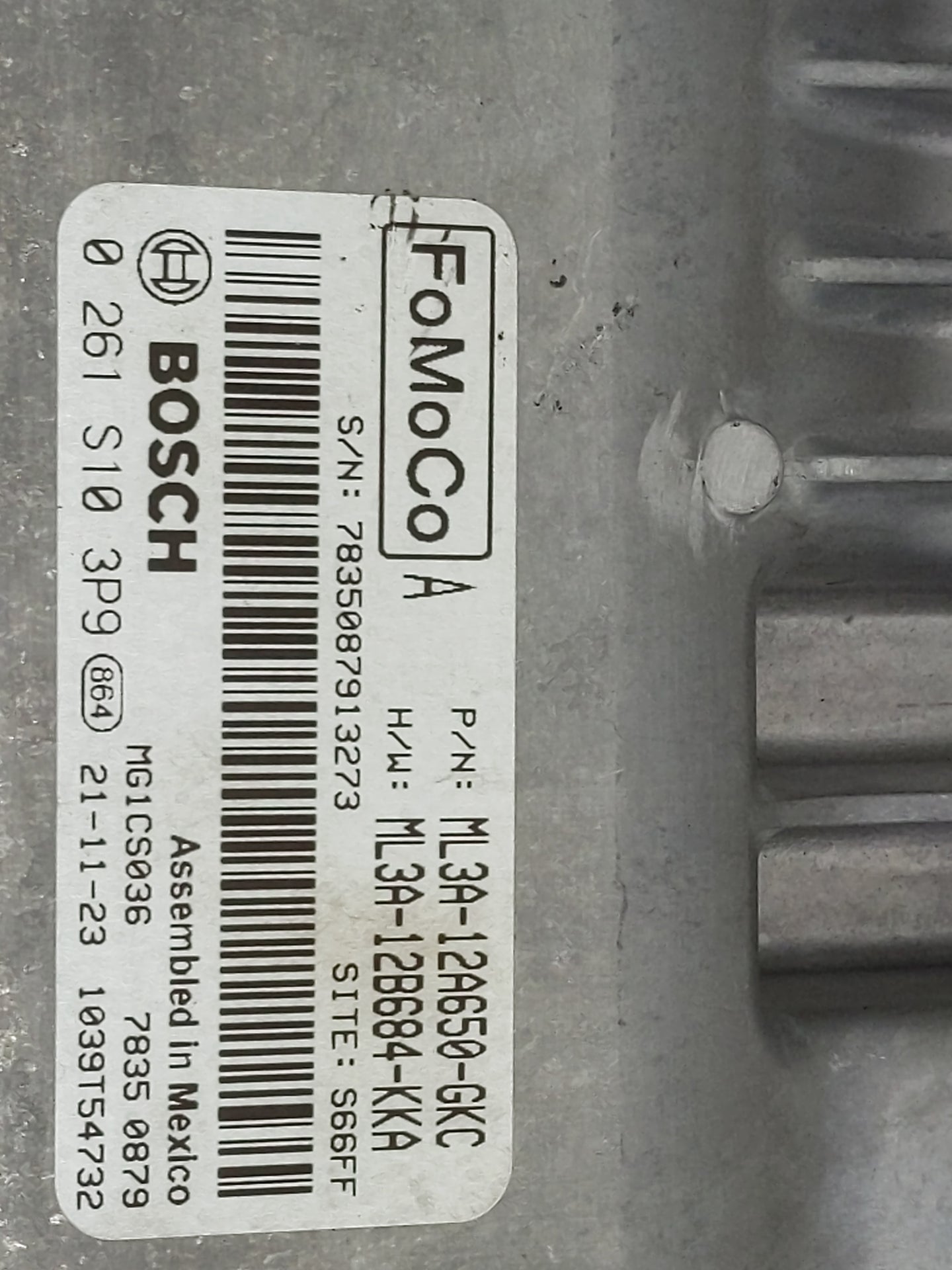 2022 Ford F150 PCM Engine Control Computer ECU ECM PCU OEM P/N:ML3A-12A650-GKC ML3A-12B684-KKA, 0261S103P9 Fits Fits 2021 OE