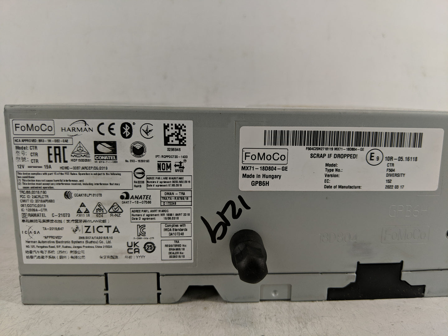 2022 Ford Maverick Radio AM FM Cd Player Receiver Replacement P/N:MX71-18D804-GE Fits OEM Used Auto Parts - Oemusedautoparts