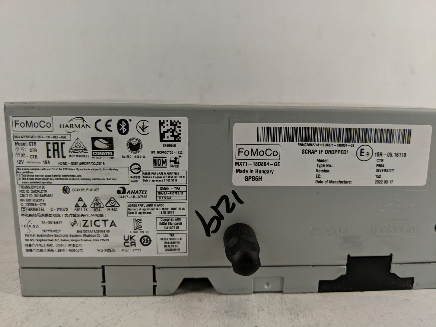 2022 Ford Maverick Radio AM FM Cd Player Receiver Replacement P/N:MX71-18D804-GE Fits OEM Used Auto Parts - Oemusedautoparts