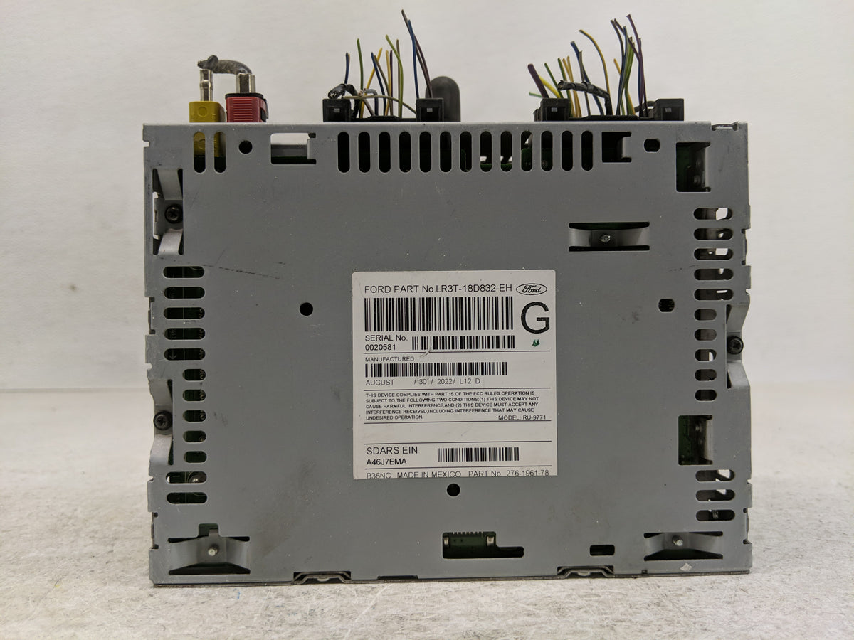 2022 Ford Mustang Radio AM FM Cd Player Receiver Replacement P/N:LR3T-18D832-EH OEM Used Auto Parts - Oemusedautoparts1.com