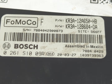 2019-2022 Ford Mustang PCM Engine Control Computer ECU ECM PCU OEM P/N:0 261 S10 09R KR3A-12A650-HB Fits Fits 2019 2020 2021 2022 OEM Used Auto Parts