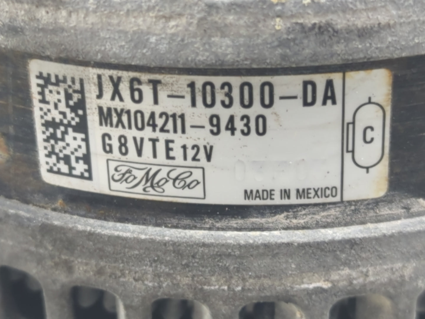 2022 Ford Transit Connect Alternator Replacement Generator Charging Assembly Engine OEM P/N:JX6T-10300-DA Fits OEM Used Auto