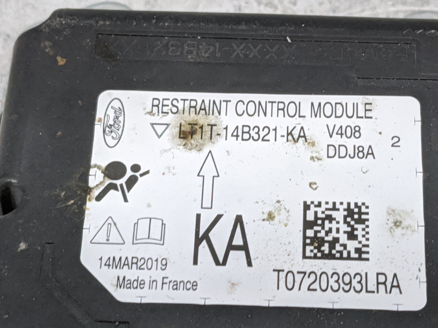 2019 Ford Transit Connect Safety Restraint Srs Airbag Control Module - Oemusedautoparts1.com
