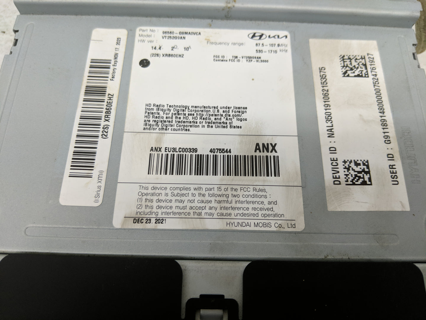 2022 Genesis G70 Radio Control Panel - Oemusedautoparts1.com