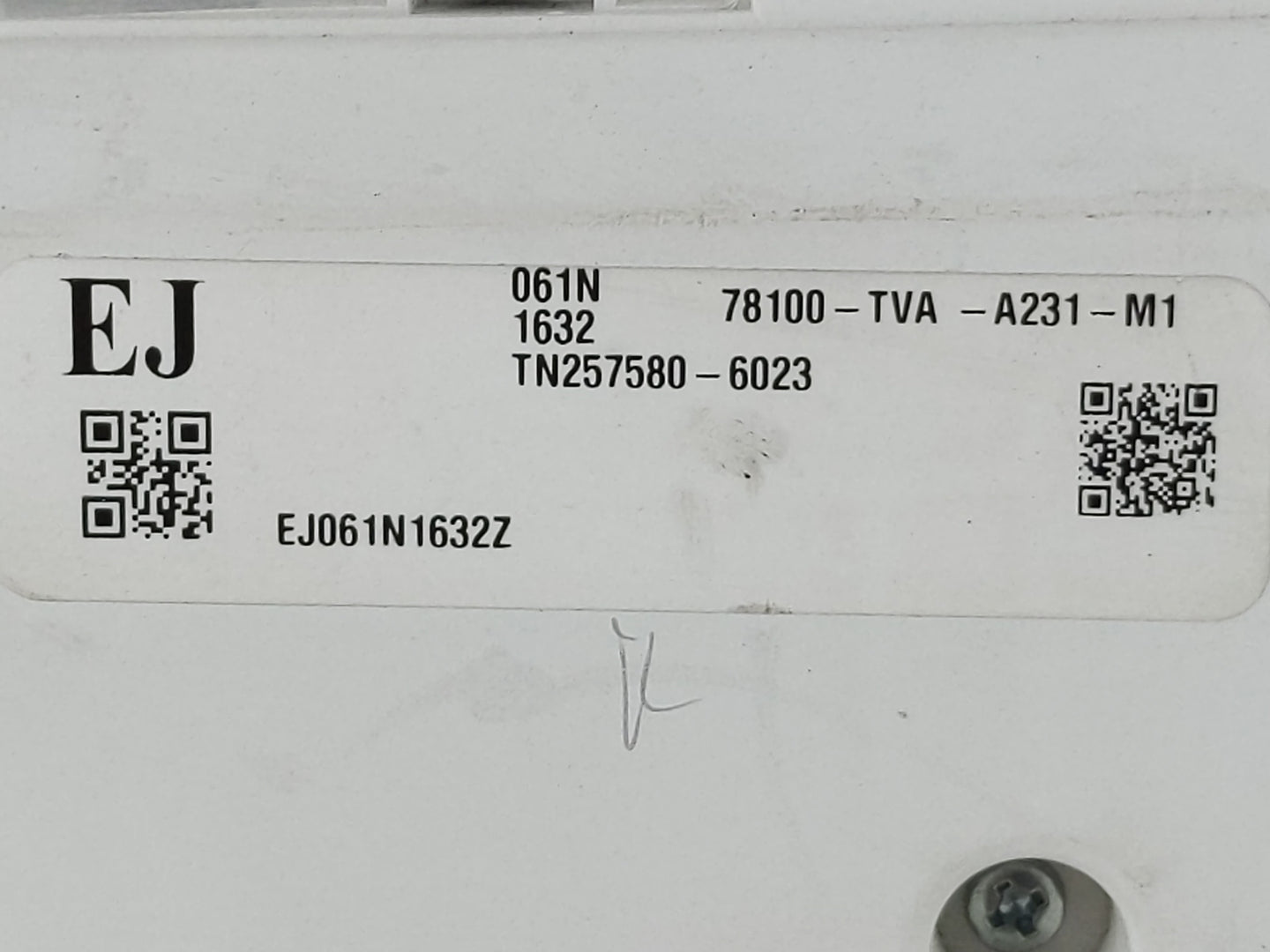 2022 Honda Accord Instrument Cluster Speedometer Gauges P/N:78100-TVA-A231-M1 Fits OEM Used Auto Parts - Oemusedautoparts1.c