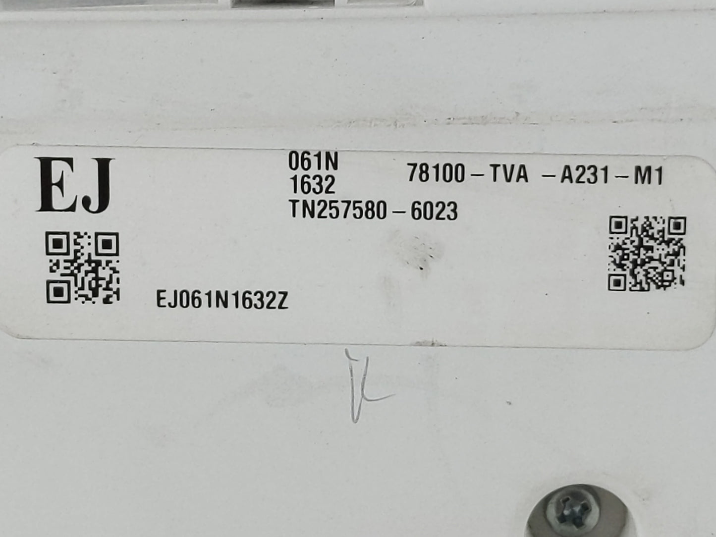 2022 Honda Accord Instrument Cluster Speedometer Gauges P/N:78100-TVA-A231-M1 Fits OEM Used Auto Parts - Oemusedautoparts1.c