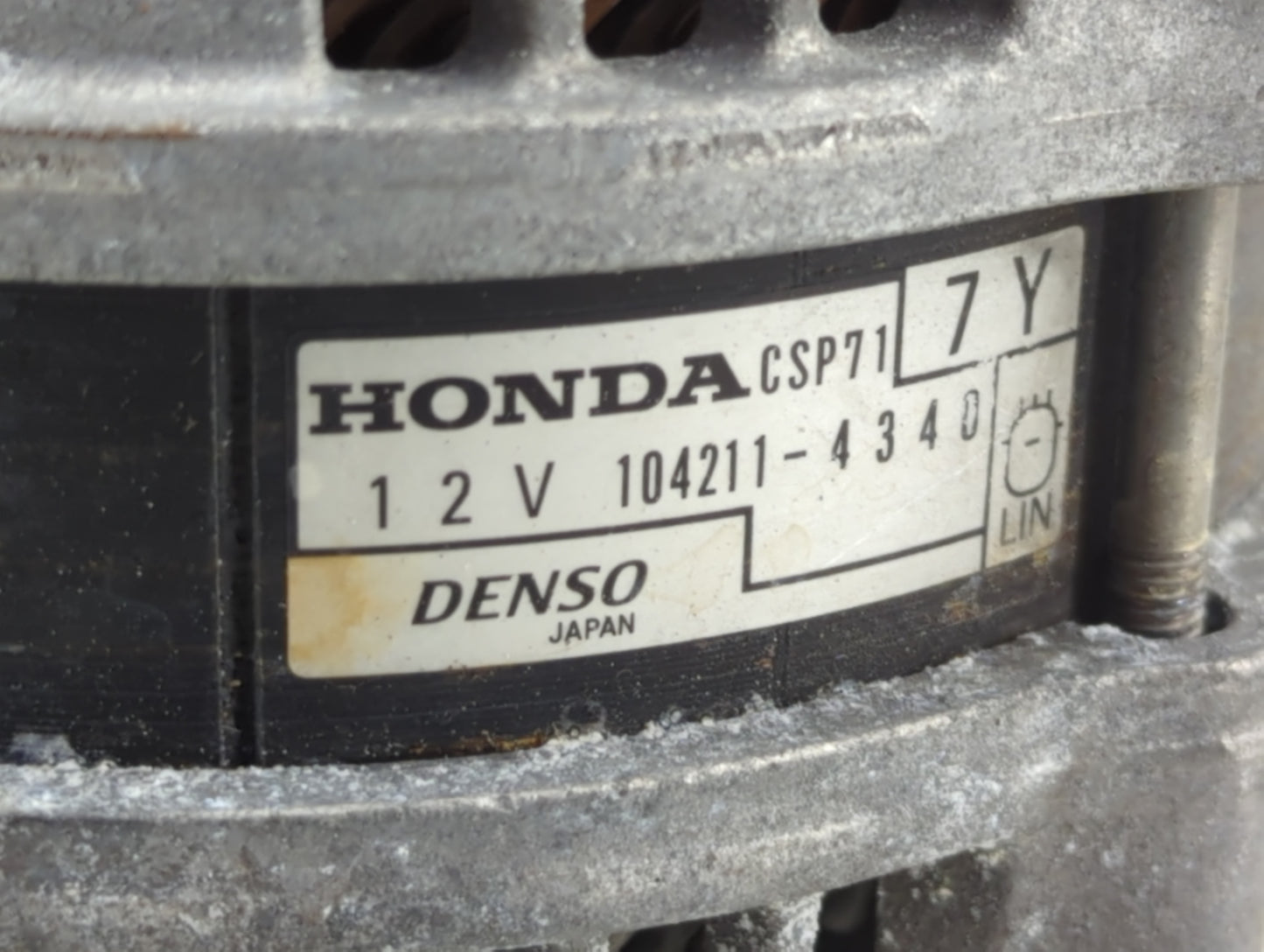 2018-2022 Honda Accord Alternator Replacement Generator Charging Assembly Engine OEM P/N:104211-4340 Fits OEM Used Auto Part