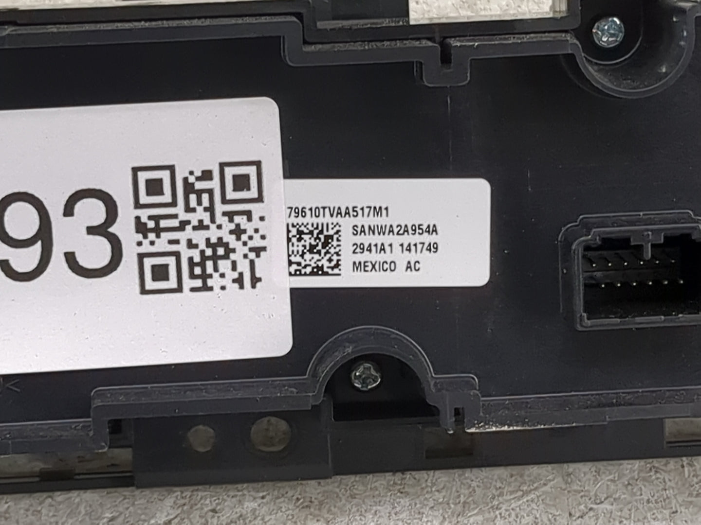 2022 Honda Accord Climate Control Module Temperature AC/Heater Replacement P/N:79610TVAA517M1 SANWA2A954A Fits OEM Used Auto