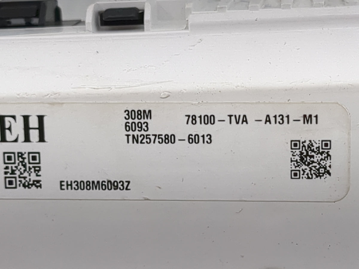 2021-2022 Honda Accord Instrument Cluster Speedometer Gauges P/N:78100-TVA-A131-M1 TN257580-6013 Miles: Fits Fits 2021 2022 