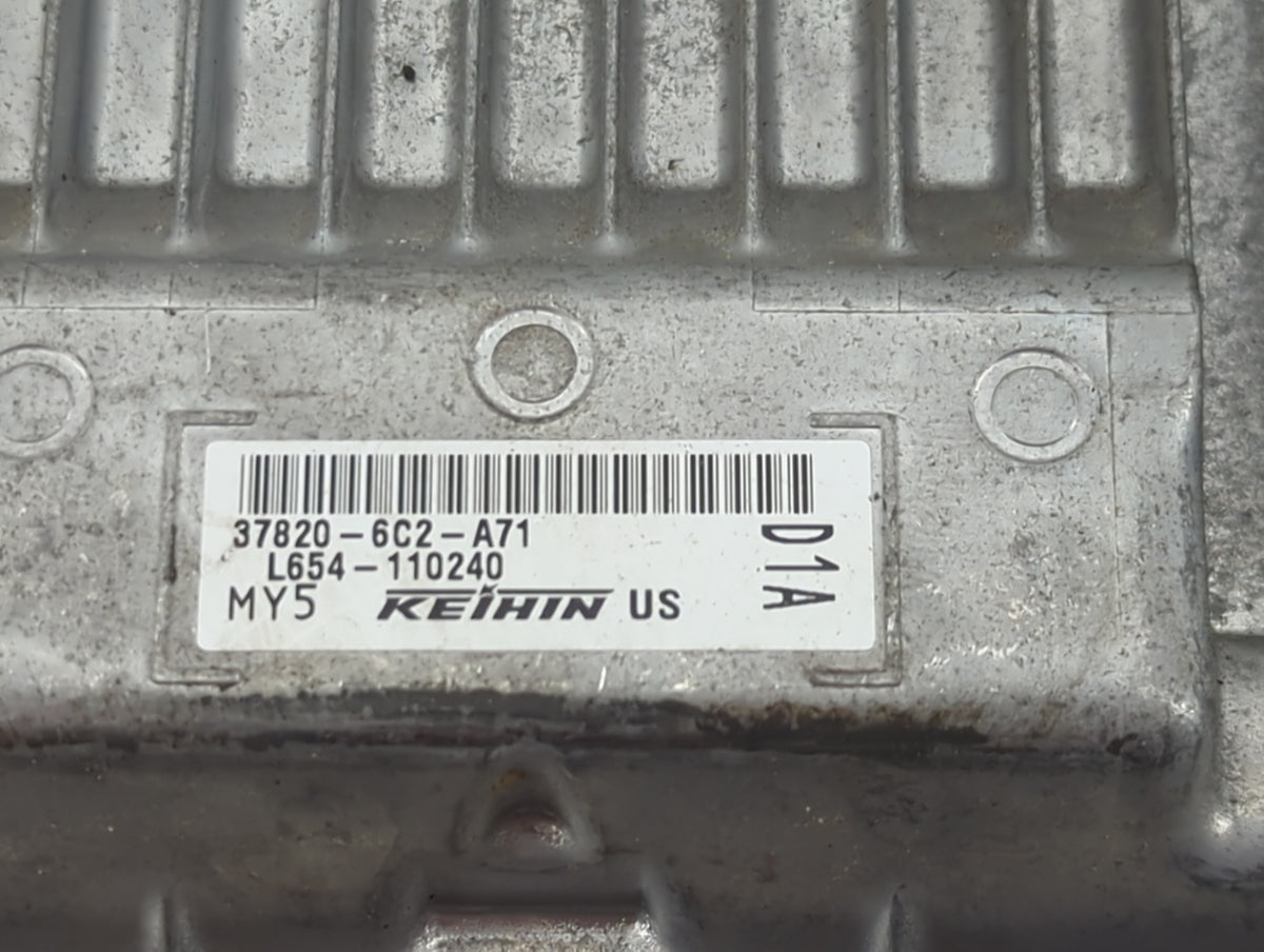 2021-2022 Honda Accord PCM Engine Control Computer ECU ECM PCU OEM P/N:37820-6C2-A71 L654-110240 Fits 2021 2022 OEM Used Aut