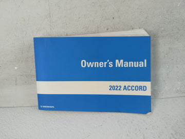 2022 Honda Accord Owners Manual Book Guide P/N:00X31-TVA-6400 OEM Used Auto Parts