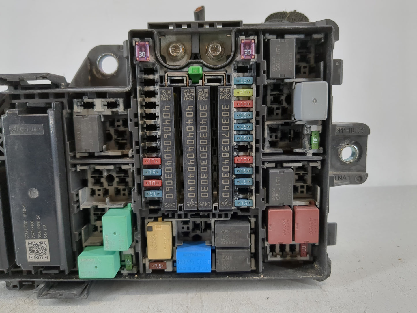 2022 Honda Civic Fusebox Fuse Box Panel Relay Module P/N:38850-T20-C110-Y1 Fits OEM Used Auto Parts - Oemusedautoparts1.com