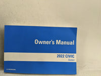 2022 Honda Civic Owners Manual Book Guide P/N:31T20600 00X31-T20-6000 OEM Used Auto Parts - Oemusedautoparts1.com