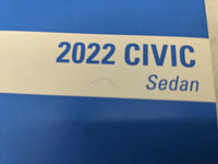 2022 Honda Civic Owners Manual Book Guide P/N:31T20600 00X31-T20-6000 OEM Used Auto Parts - Oemusedautoparts1.com