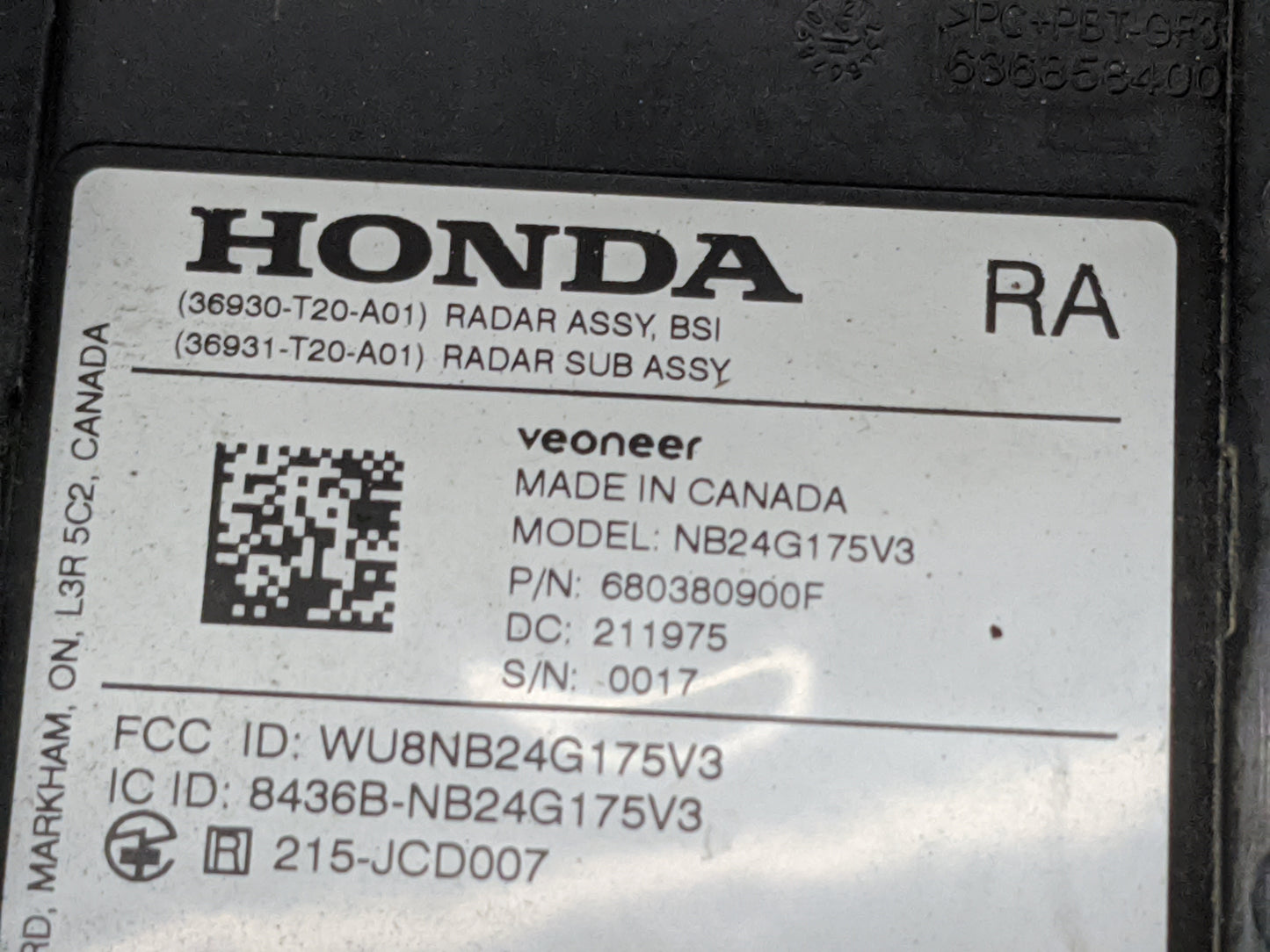 2022 Honda Civic Backup Camera Or Backup Sensor - Oemusedautoparts1.com