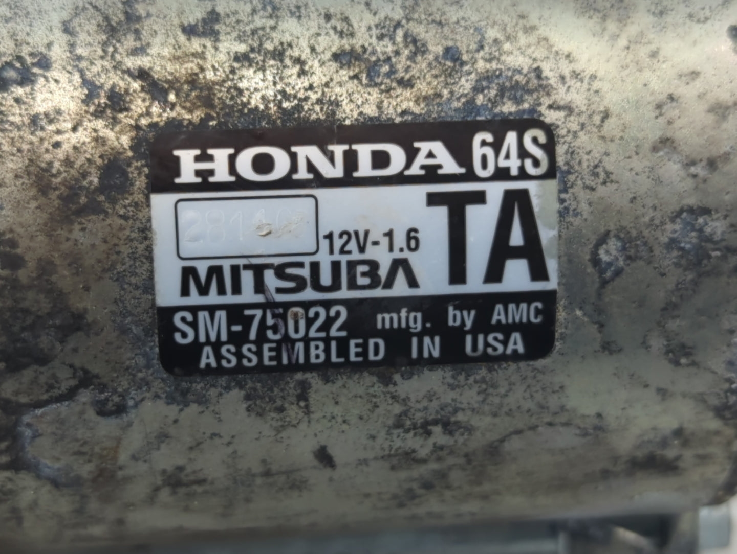 2022 Honda Civic Car Starter Motor Solenoid OEM P/N:SM-75022 Fits OEM Used Auto Parts - Oemusedautoparts1.com