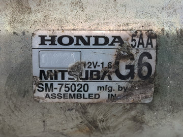 2021-2022 Honda Cr-V Car Starter Motor Solenoid OEM P/N:SM-75020 Fits Fits 2021 2022 OEM Used Auto Parts