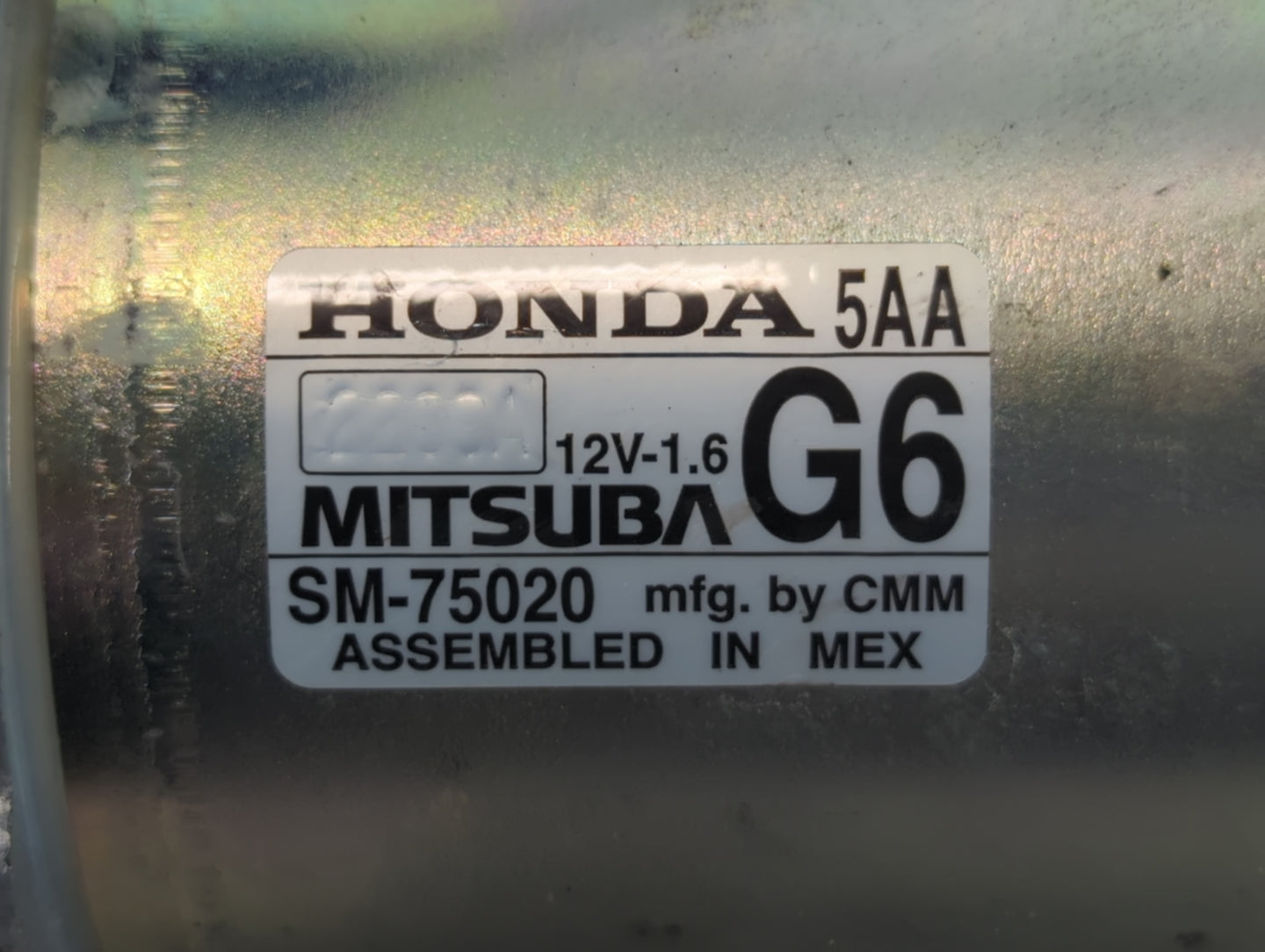 2021-2022 Honda Cr-V Car Starter Motor Solenoid OEM P/N:SM-75020 Fits Fits 2021 2022 OEM Used Auto Parts - Oemusedautoparts1