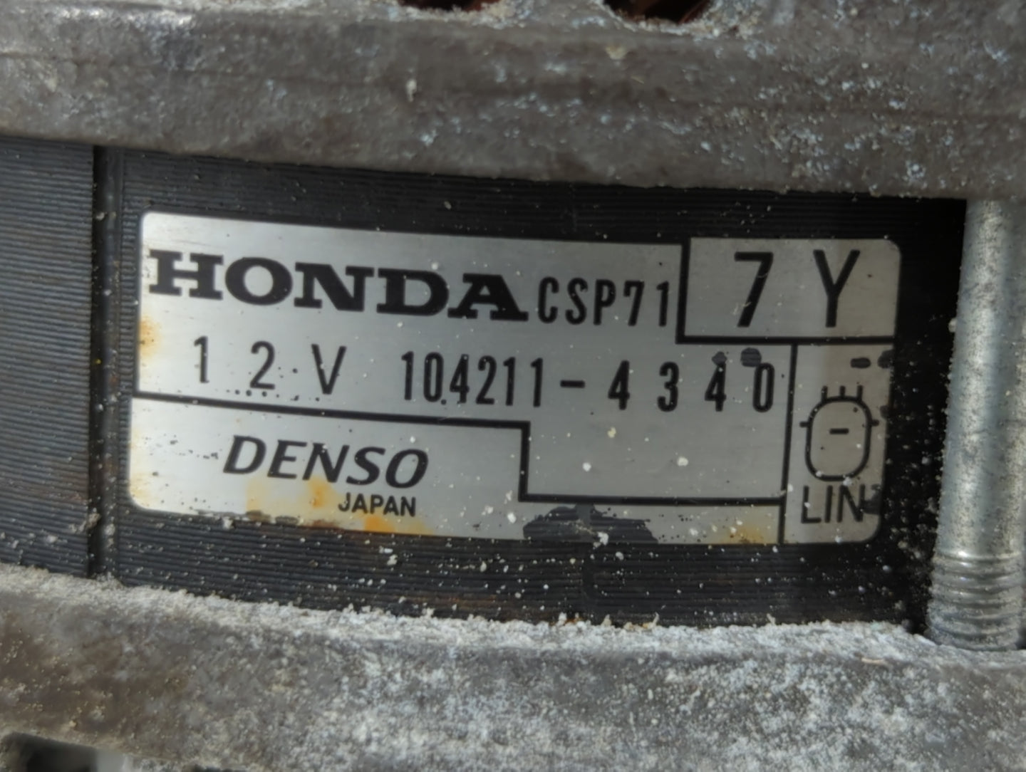 2020-2022 Honda Cr-V Alternator Replacement Generator Charging Assembly Engine OEM P/N:104211-4340 Fits OEM Used Auto Parts 