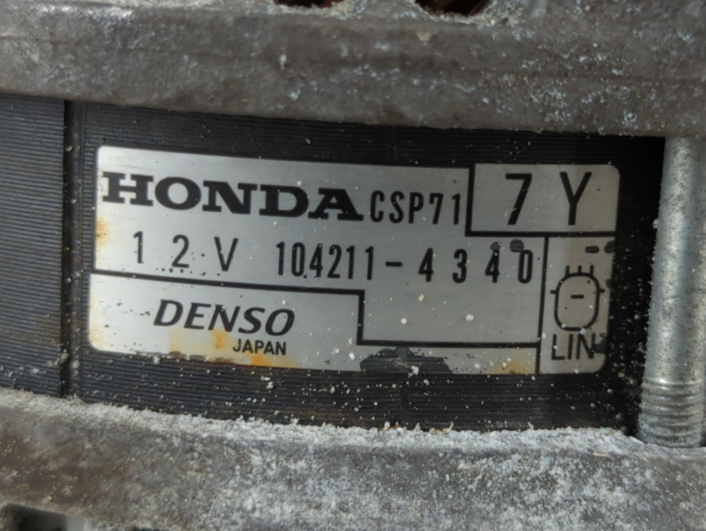 2020-2022 Honda Cr-V Alternator Replacement Generator Charging Assembly Engine OEM P/N:104211-4340 Fits OEM Used Auto Parts 