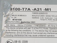 2019-2022 Honda Hr-V Radio AM FM Cd Player Receiver Replacement P/N:39100-T7A-A21-M1 Fits Fits 2019 2020 2021 2022 OEM Used 