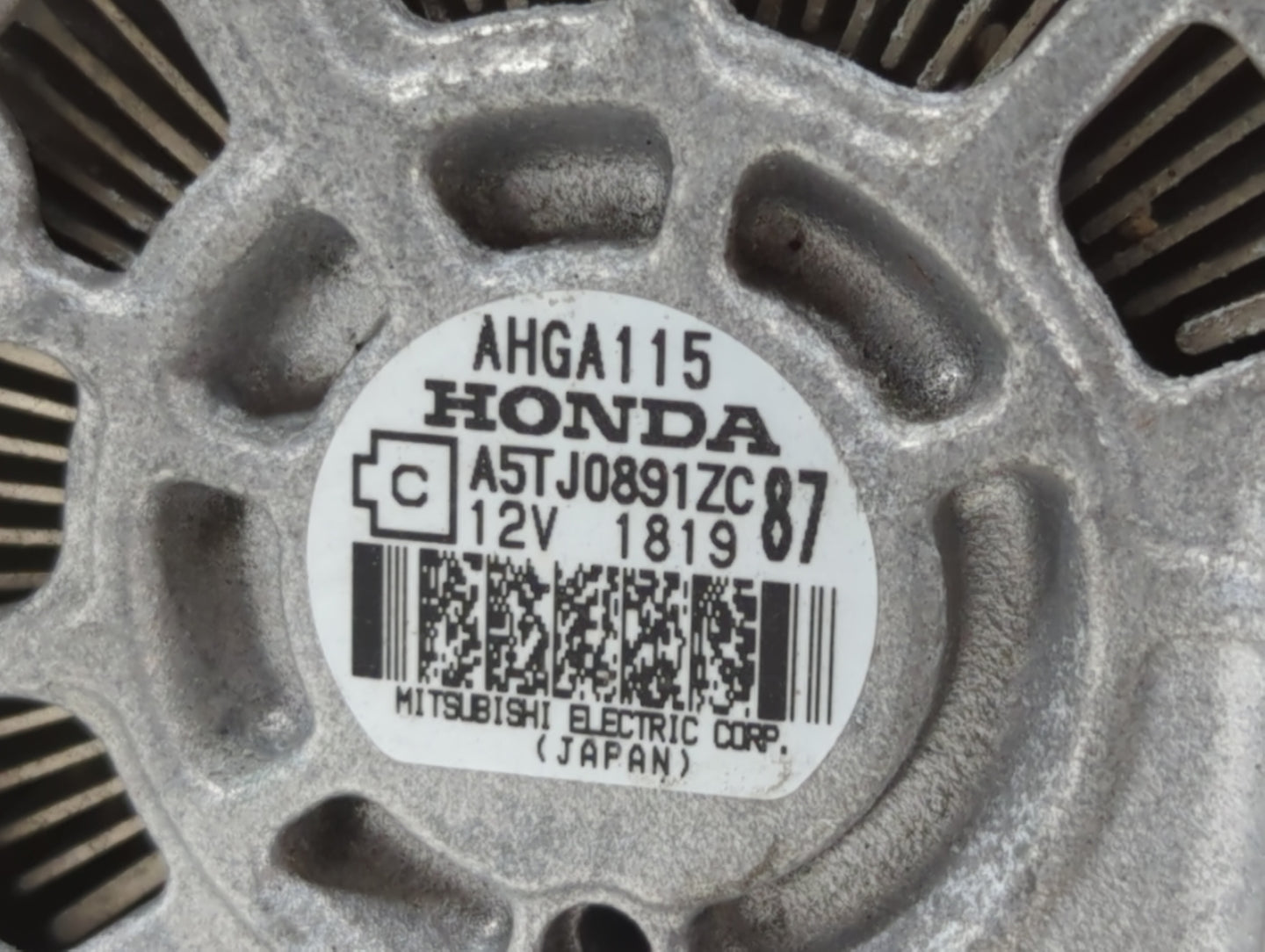 2019 Honda Hr-V Alternator Replacement Generator Charging Assembly Engine OEM P/N:A5TJ0891ZC AHGA115 Fits OEM Used Auto Part