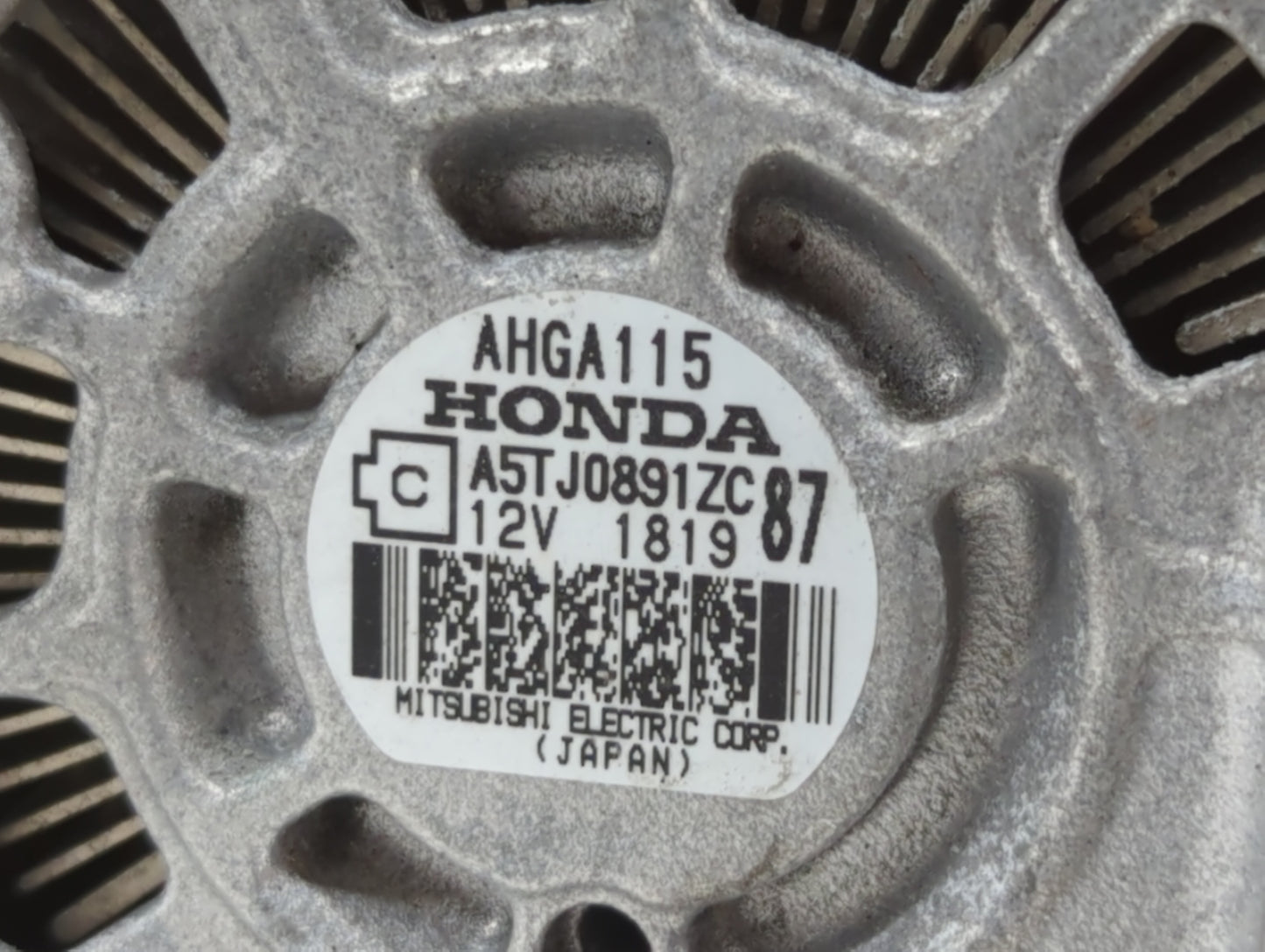 2019 Honda Hr-V Alternator Replacement Generator Charging Assembly Engine OEM P/N:A5TJ0891ZC AHGA115 Fits OEM Used Auto Part