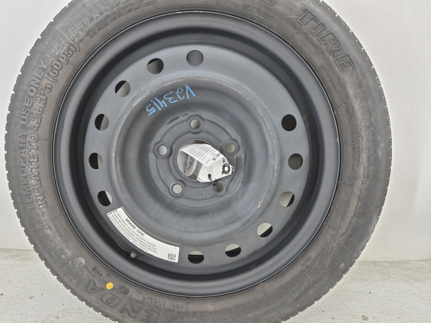 Honda Hrv Spare Donut Tire Wheel Rim Oem - Oemusedautoparts1.com