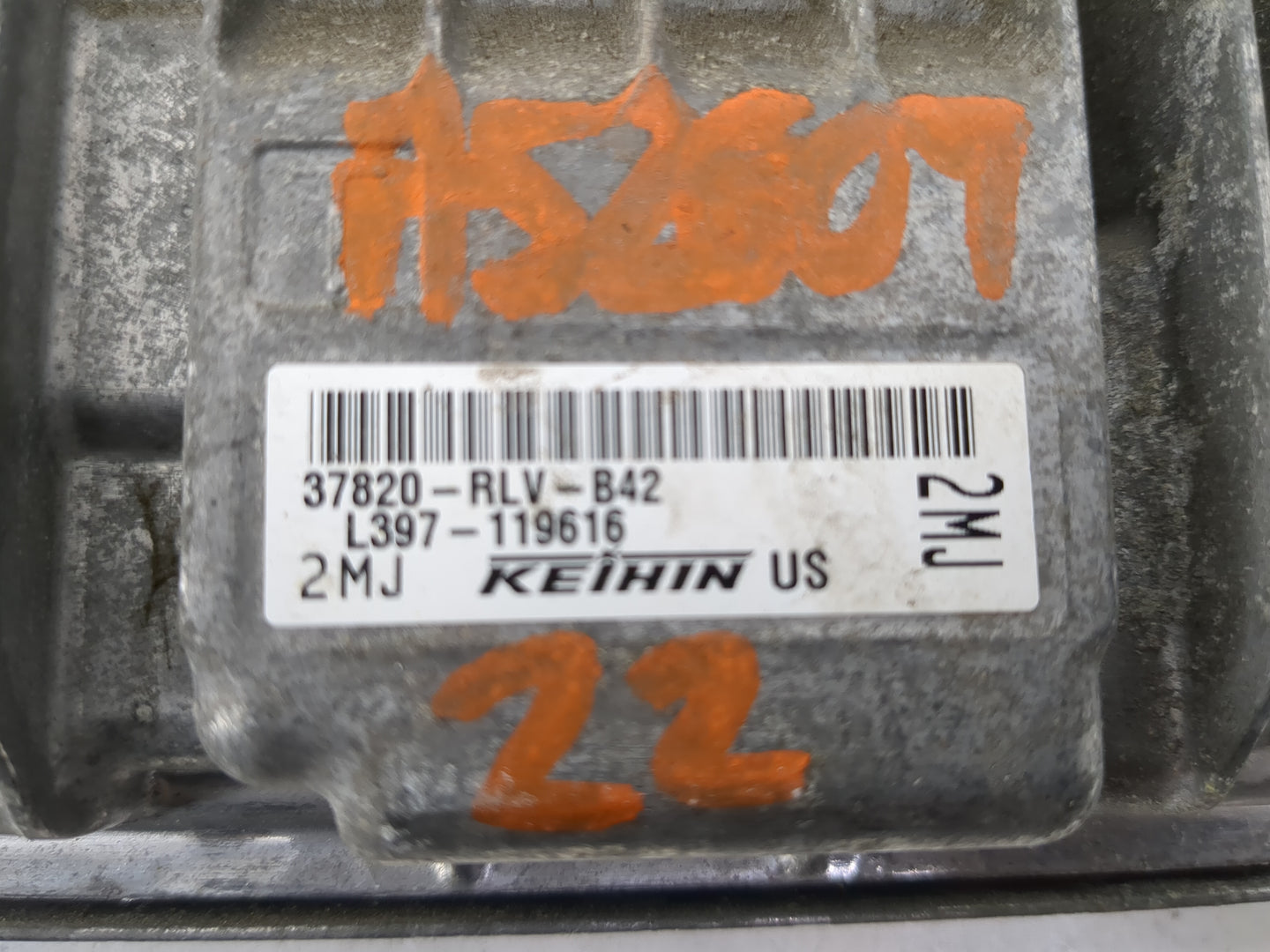 2022 Honda Passport PCM Engine Control Computer ECU ECM PCU OEM P/N:37820-RLV-B42 L397-119616 Fits OEM Used Auto Parts - Oem