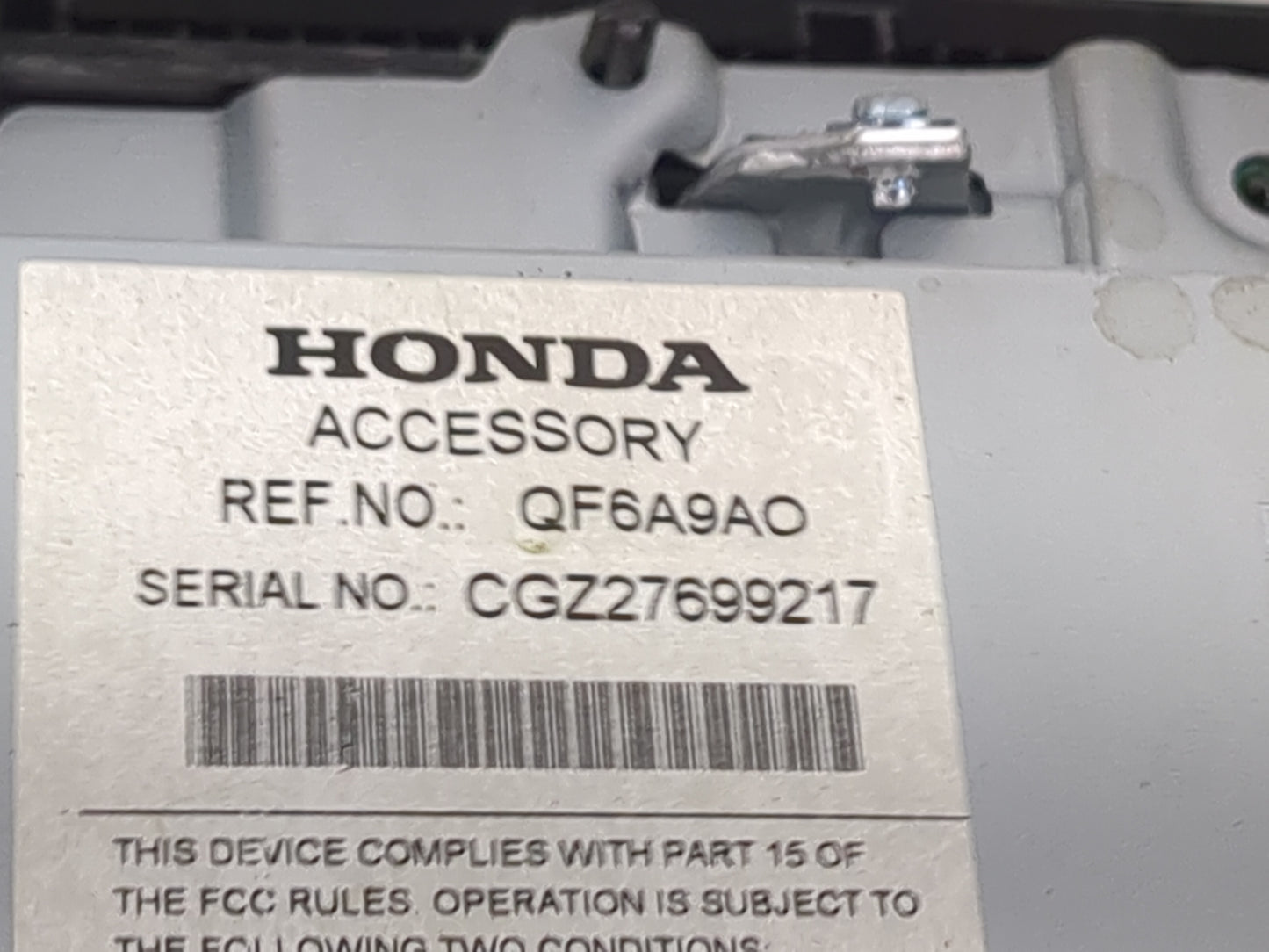 2021-2022 Honda Pilot Radio AM FM Cd Player Receiver Replacement P/N:QF6A9A0 39170-TG7-A0161 Fits Fits 2021 2022 OEM Used Au