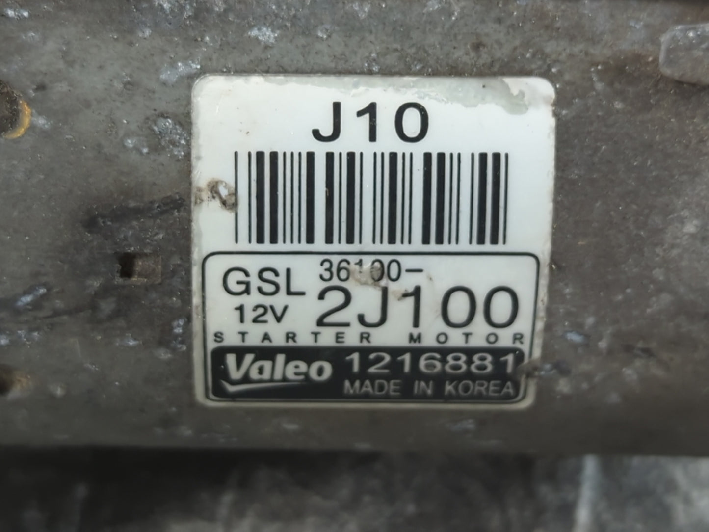 2021-2022 Hyundai Elantra Car Starter Motor Solenoid OEM P/N:1216881 36100-2J100 Fits Fits 2021 2022 OEM Used Auto Parts - O
