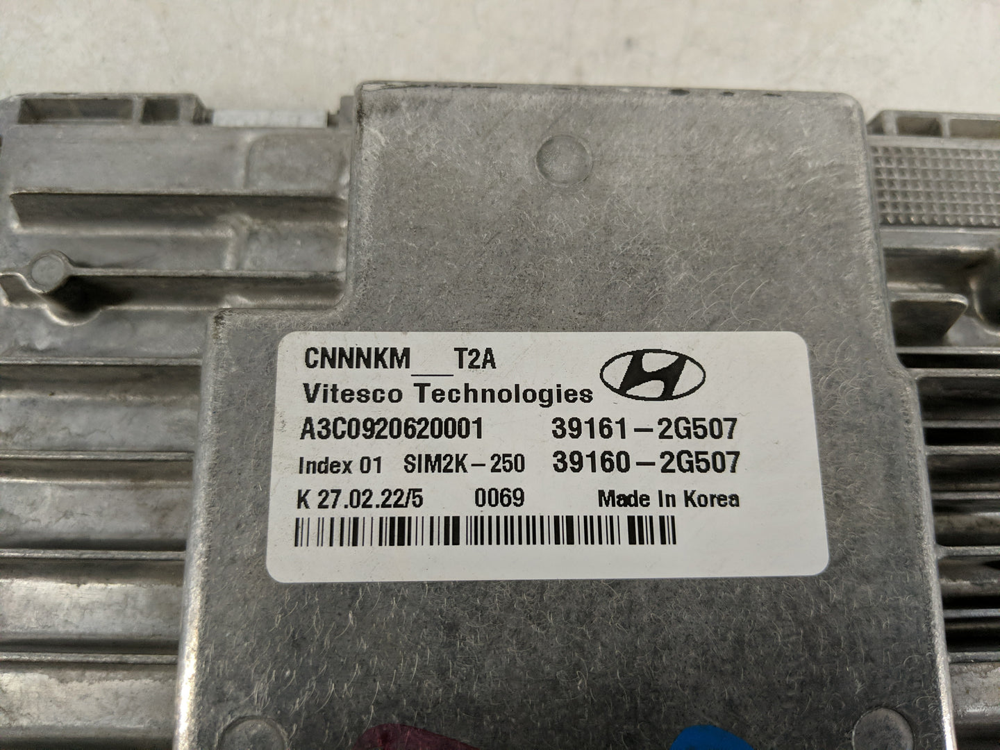 2021-2022 Hyundai Elantra PCM Engine Control Computer ECU ECM PCU OEM P/N:39161-2G507 Fits Fits 2021 2022 OEM Used Auto Part
