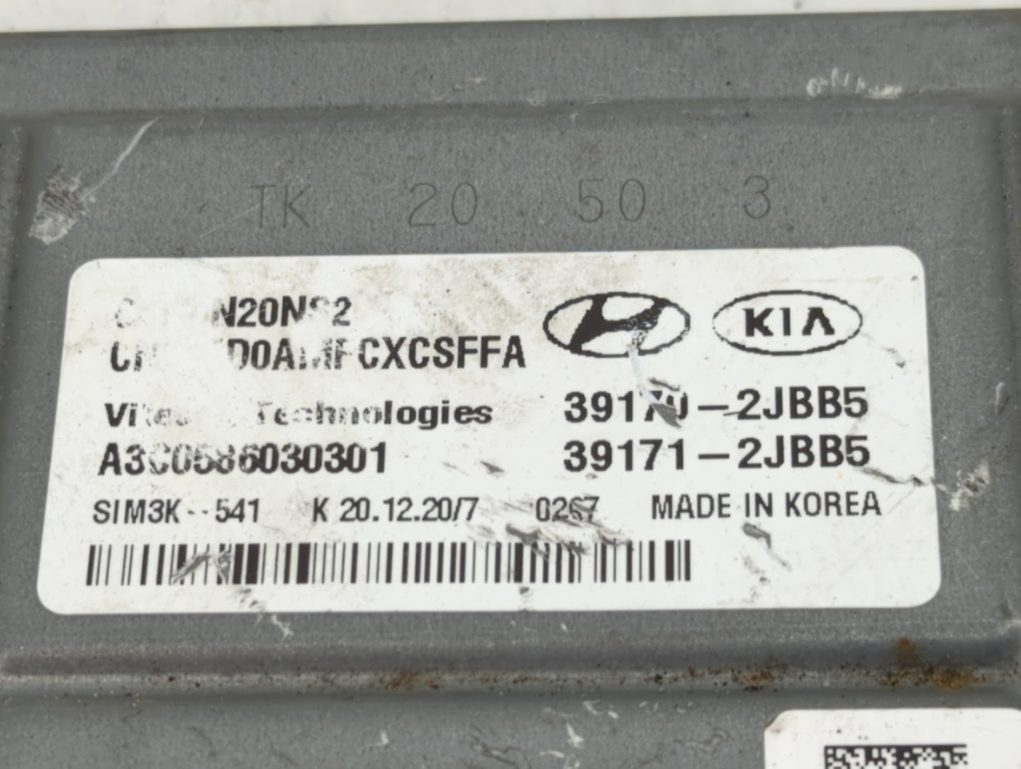 2021-2022 Hyundai Elantra PCM Engine Control Computer ECU ECM PCU OEM P/N:39171-2JBB5 39170-2JBB5, 39170-SJBB6 Fits Fits 202