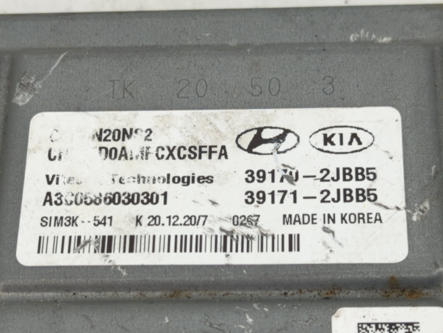 2021-2022 Hyundai Elantra PCM Engine Control Computer ECU ECM PCU OEM P/N:39171-2JBB5 39170-2JBB5, 39170-SJBB6 Fits Fits 202