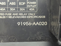 2021-2022 Hyundai Elantra Fusebox Fuse Box Panel Relay Module P/N:91956-AA020 Fits Fits 2021 2022 OEM Used Auto Parts - Oemu