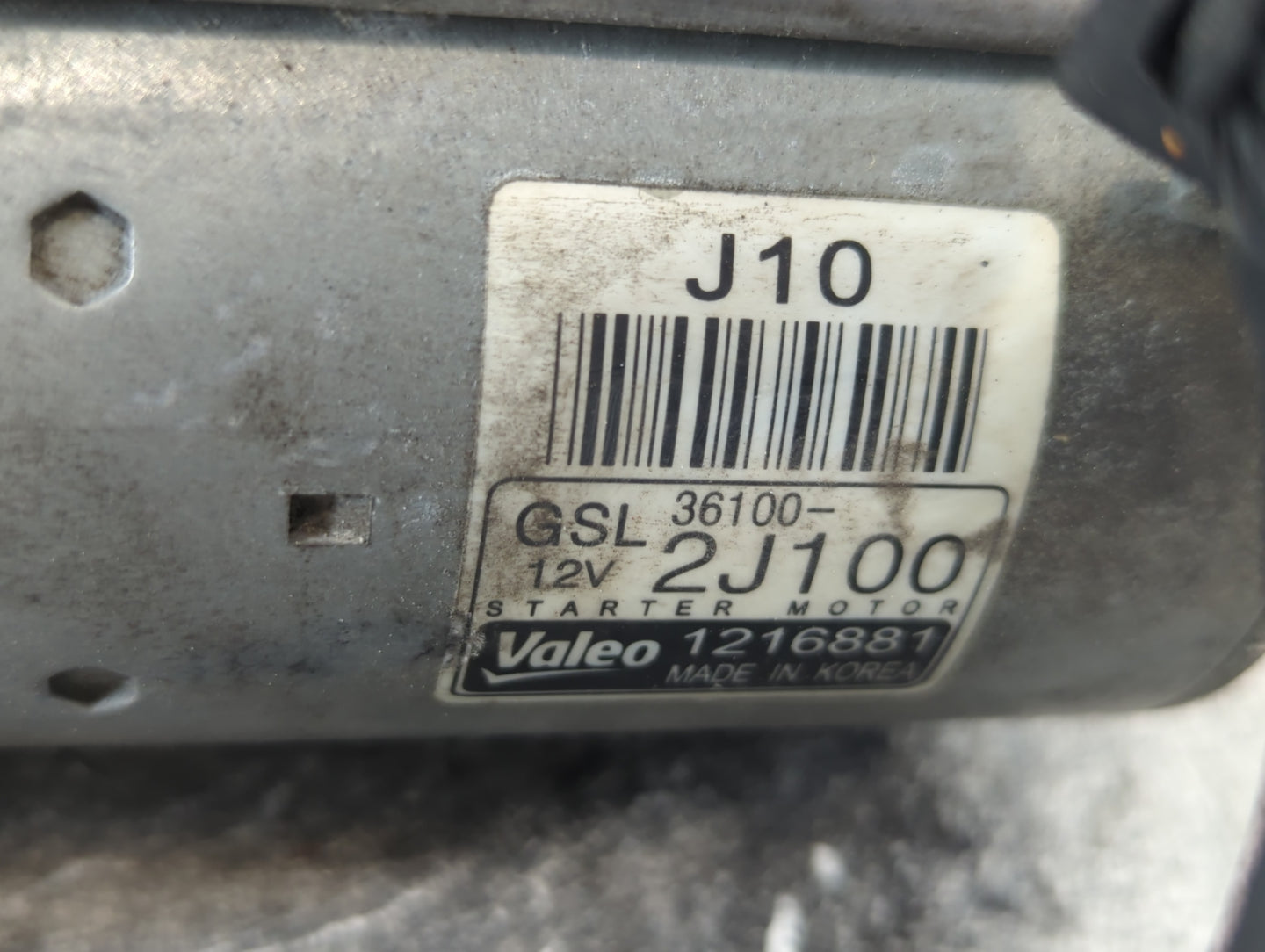 2021-2022 Hyundai Elantra Car Starter Motor Solenoid OEM P/N:1216881 36100-2J100 Fits Fits 2021 2022 OEM Used Auto Parts - O