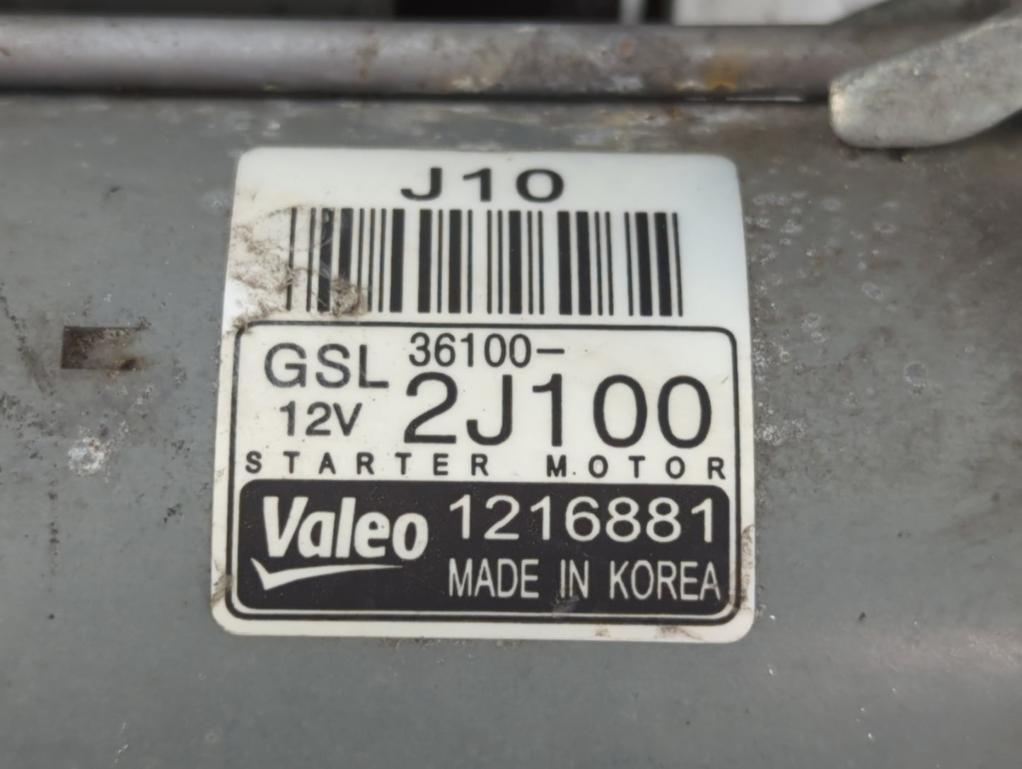 2021-2022 Hyundai Elantra Car Starter Motor Solenoid OEM P/N:1216881 36100-2J100 Fits Fits 2021 2022 OEM Used Auto Parts - O