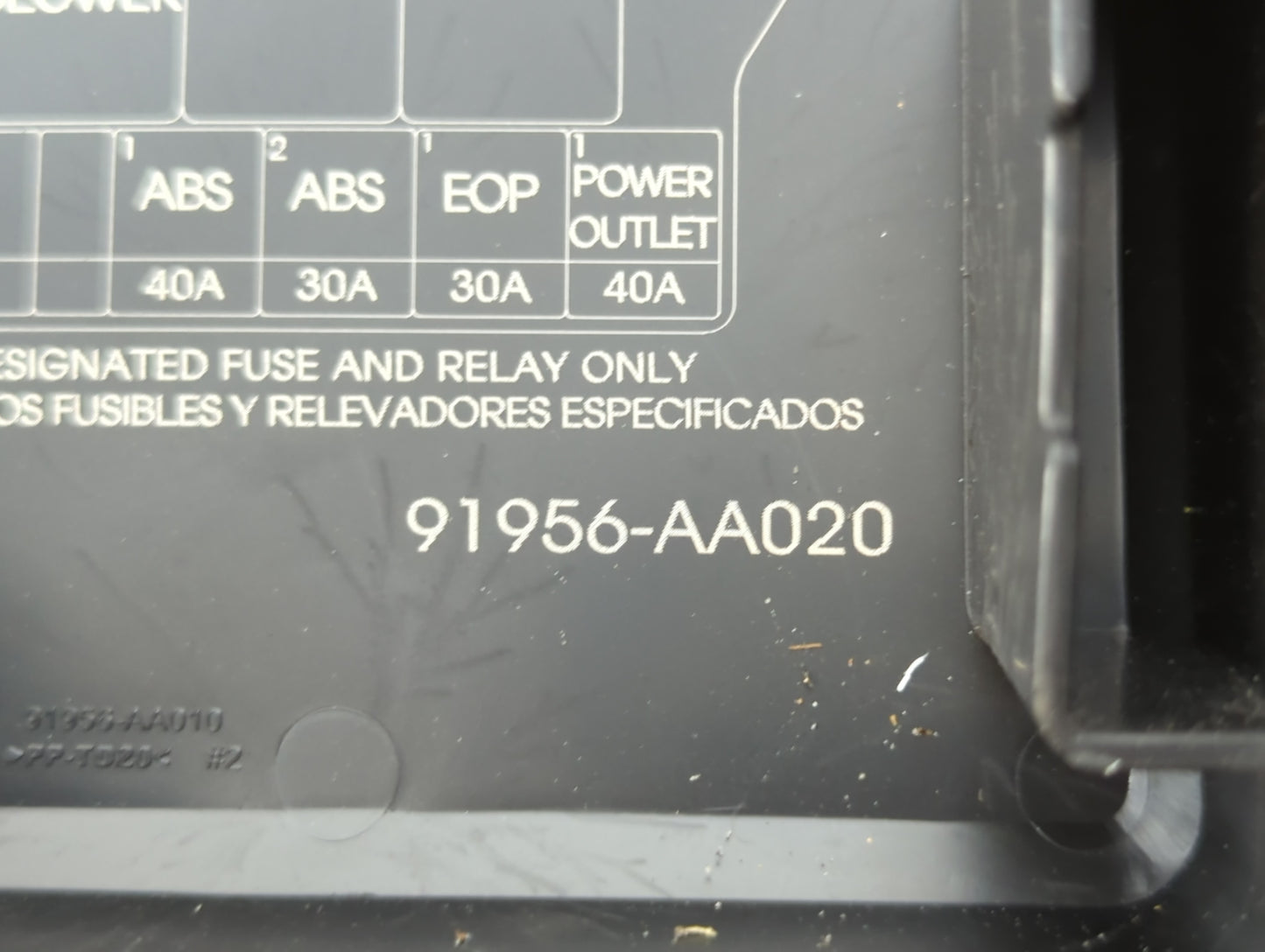 2021-2022 Hyundai Elantra Fusebox Fuse Box Panel Relay Module P/N:91956-AA020 Fits Fits 2021 2022 OEM Used Auto Parts - Oemu