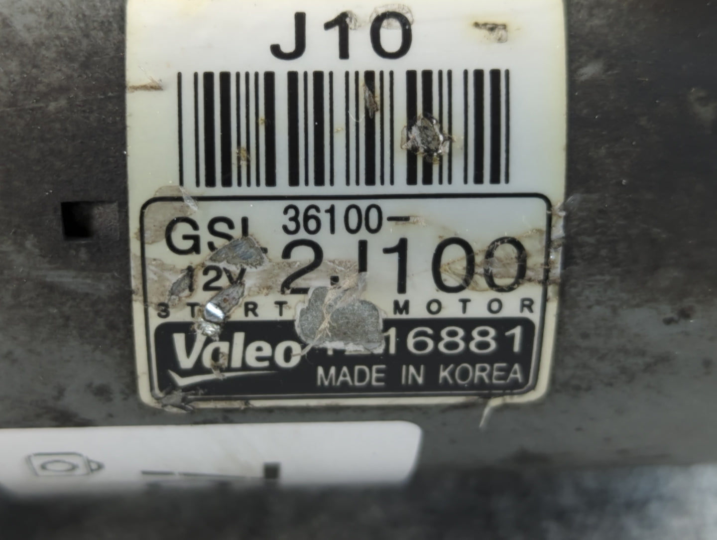 2021-2022 Hyundai Elantra Car Starter Motor Solenoid OEM P/N:1216881 36100-2J100 Fits Fits 2021 2022 OEM Used Auto Parts - O