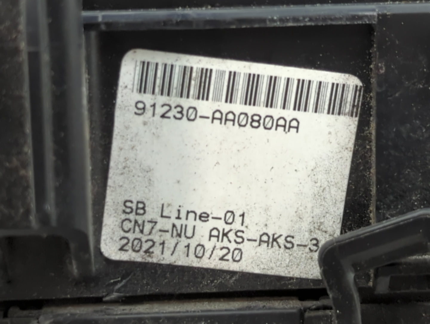 2021-2022 Hyundai Elantra Fusebox Fuse Box Panel Relay Module P/N:91230-AA080AA Fits Fits 2021 2022 OEM Used Auto Parts - Oe