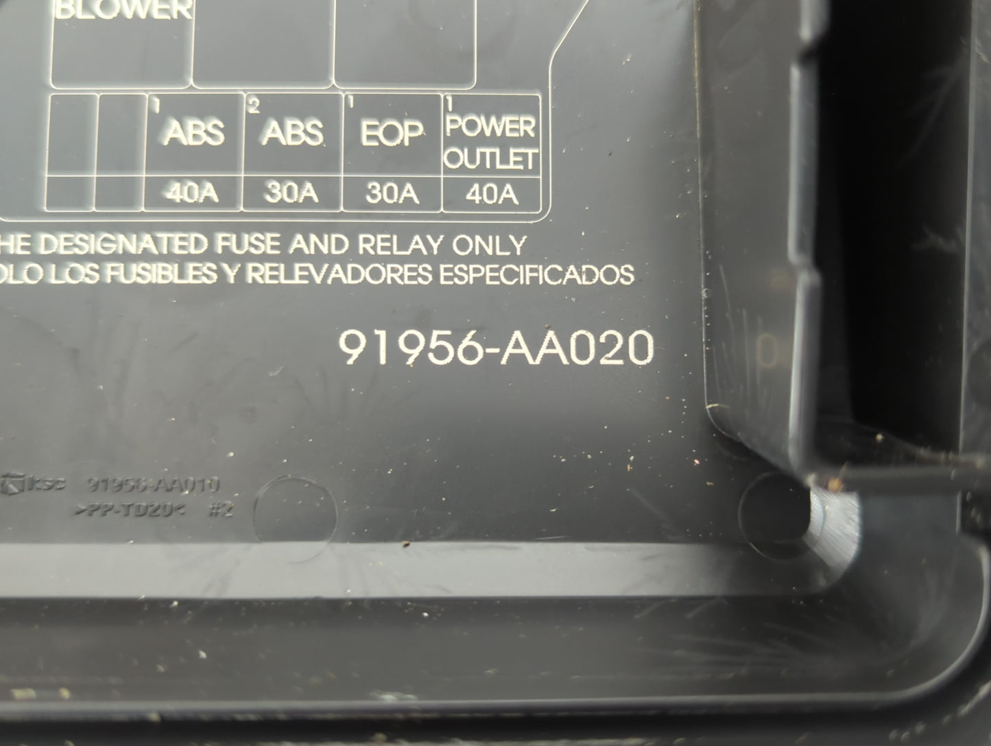 2021-2022 Hyundai Elantra Fusebox Fuse Box Panel Relay Module P/N:91956-AA020 Fits Fits 2021 2022 OEM Used Auto Parts - Oemu
