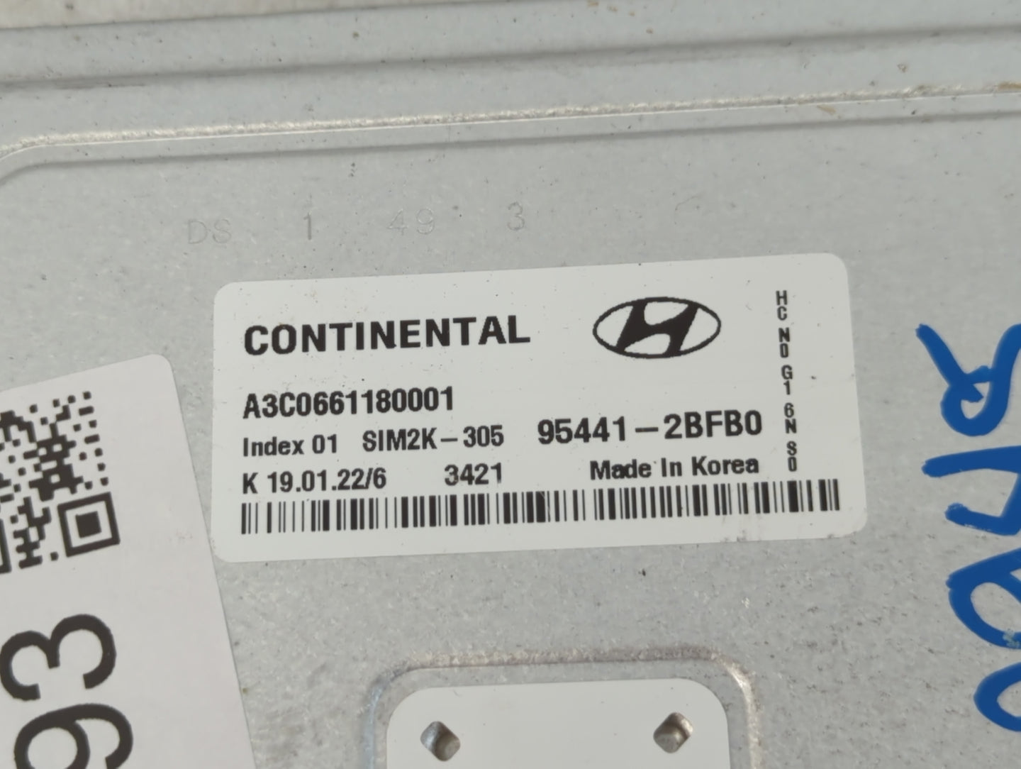 2021-2022 Hyundai Elantra PCM Engine Control Computer ECU ECM PCU OEM P/N:95441-2BFB0 Fits Fits 2021 2022 OEM Used Auto Part