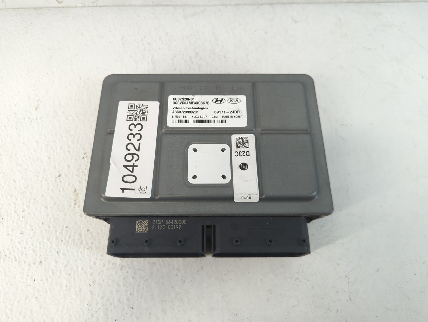 2022 Hyundai Kona PCM Engine Control Computer ECU ECM PCU OEM P/N:39171-2JDF0 Fits OEM Used Auto Parts - Oemusedautoparts1.c