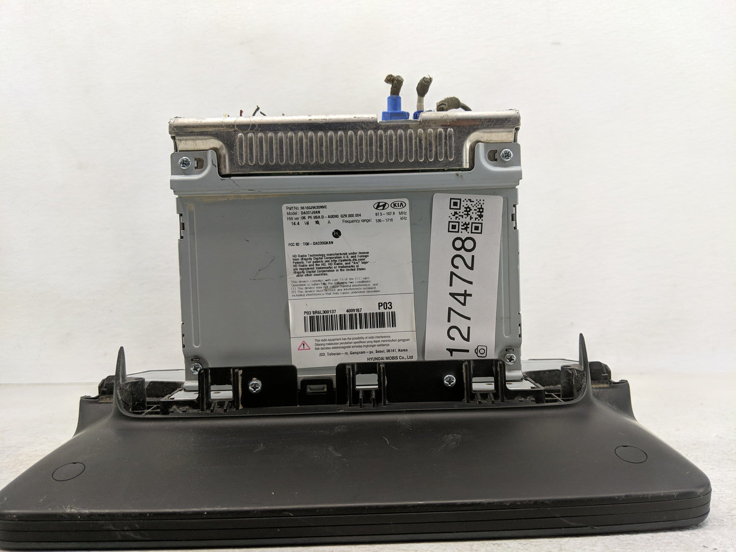 2022 Hyundai Kona Radio AM FM Cd Player Receiver Replacement P/N:96160J9630NVC Fits OEM Used Auto Parts - Oemusedautoparts1.