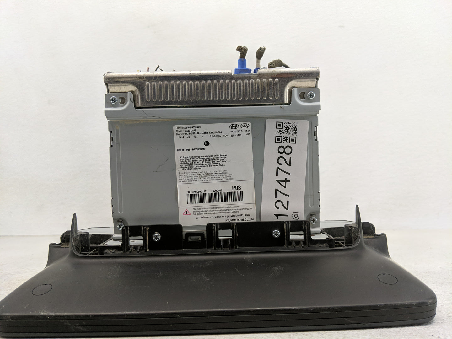 2022 Hyundai Kona Radio AM FM Cd Player Receiver Replacement P/N:96160J9630NVC Fits OEM Used Auto Parts - Oemusedautoparts1.