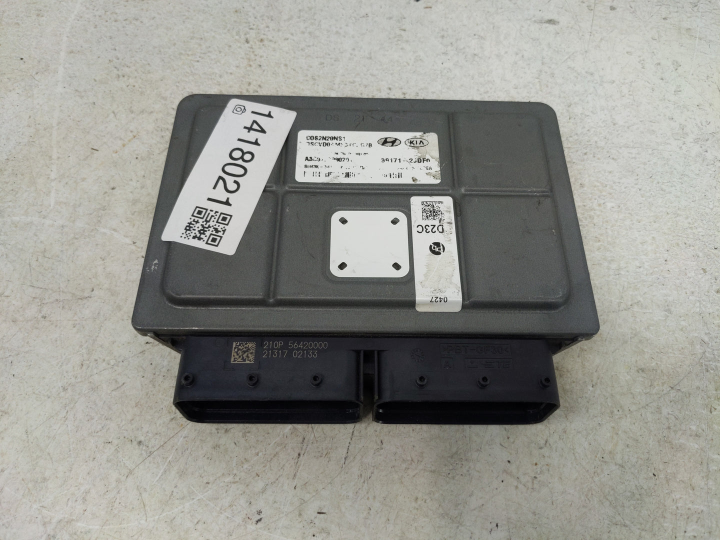 2022 Hyundai Kona PCM Engine Control Computer ECU ECM PCU OEM P/N:39171-2JDF0 Fits OEM Used Auto Parts - Oemusedautoparts1.c