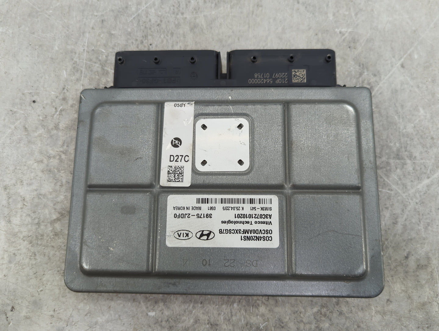 2022 Hyundai Kona PCM Engine Control Computer ECU ECM PCU OEM P/N:39175-2JDF0 COS4N20NS1, OSCVD0AMF3XCSG7B, A3C0721010201 Fi