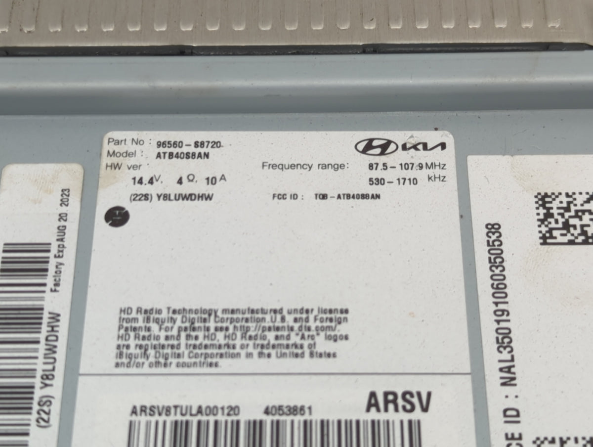 2022 Hyundai Palisade Information Radio Display Screen - Oemusedautoparts1.com