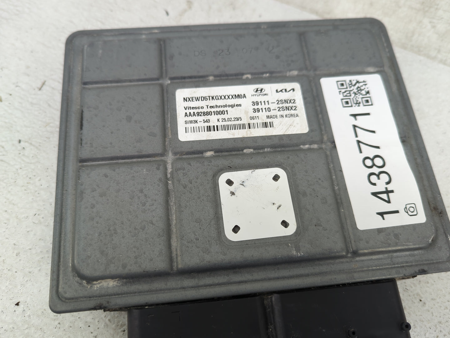 2022 Hyundai Santa Cruz PCM Engine Control Computer ECU ECM PCU OEM P/N:39110-2SNX2 39111-2SNX2 Fits OEM Used Auto Parts - O